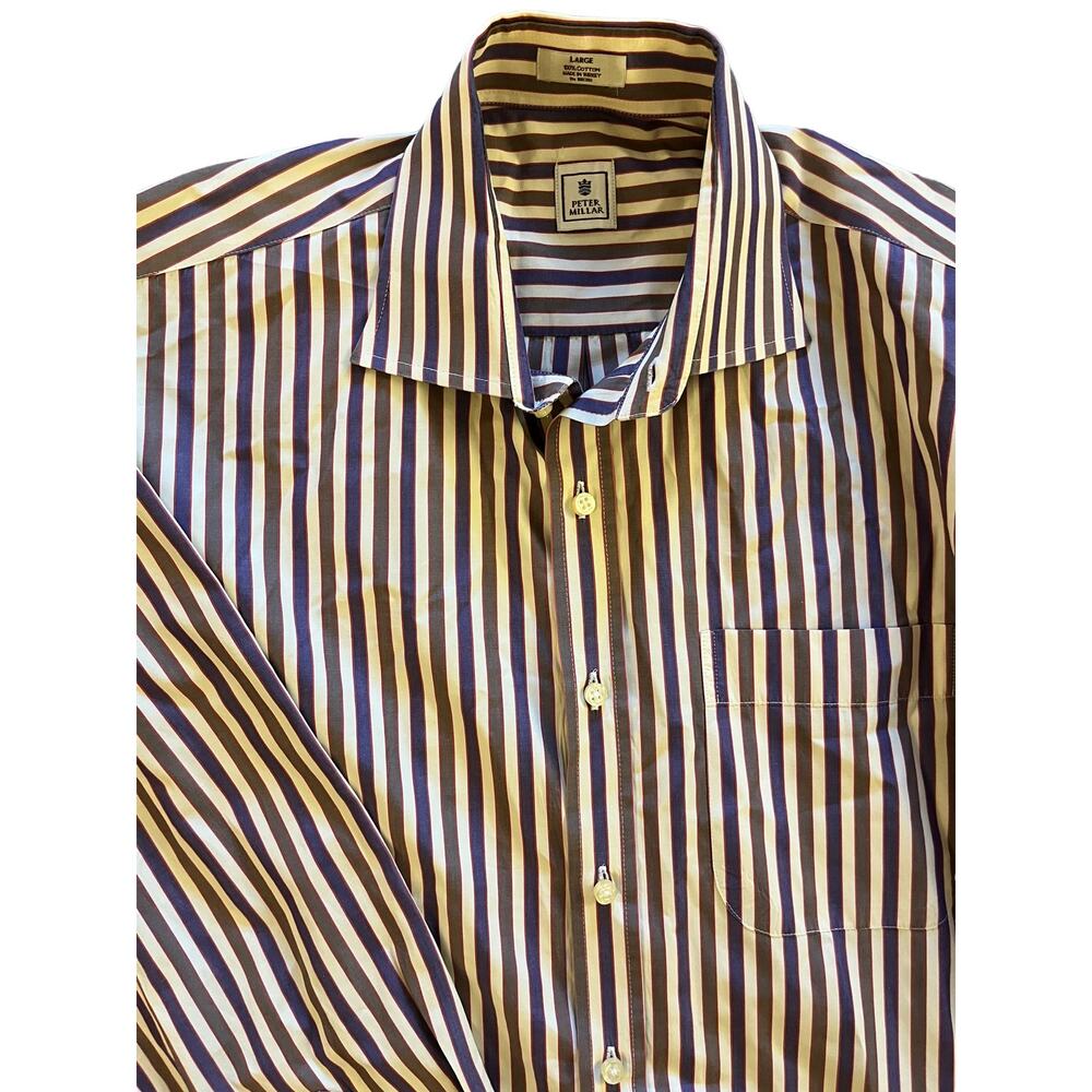 Peter Millar Striped Dress Shirt - L